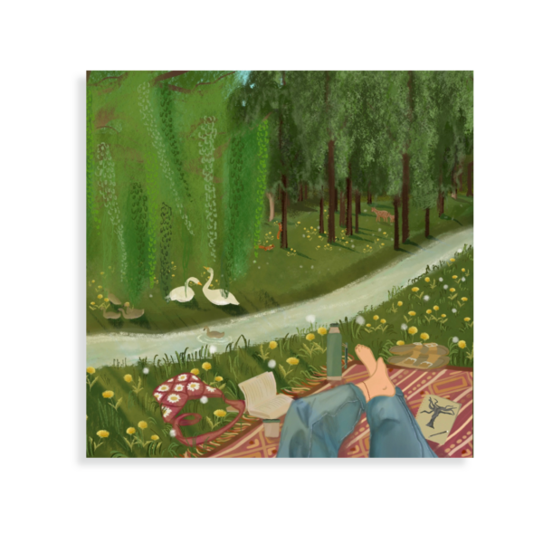 "A perfect morning" square card