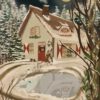 cottage in snowy landschape