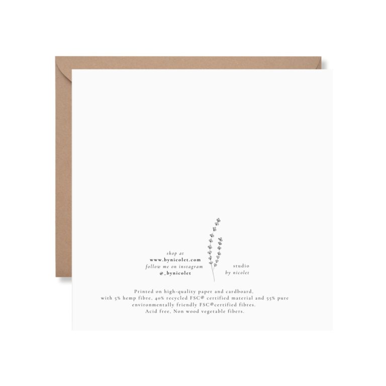 "Winter Home" folded square card with envelope - Image 2