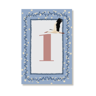 First birthday illustrated card