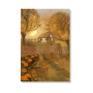 Golden Hour Farm - Large Postcard
